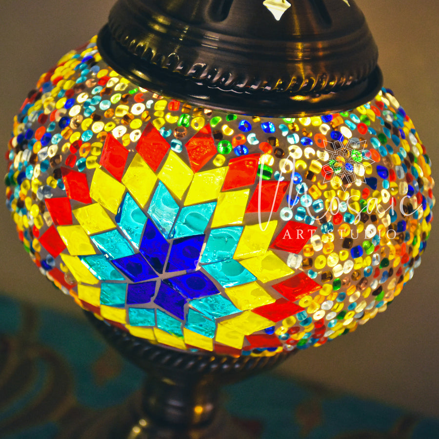 Handmade Turkish Mosaic Lamp Design 7 - Mosaic Art Studio HK
