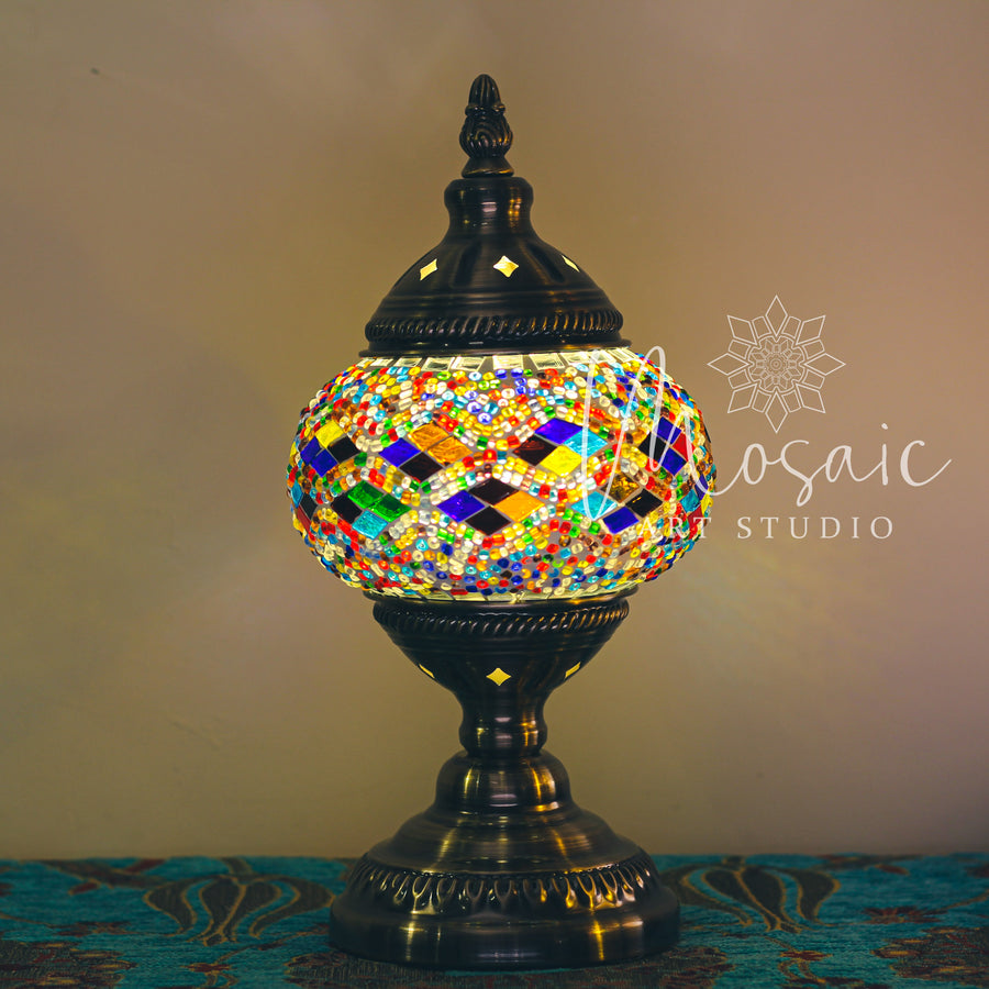Handmade Turkish Mosaic Lamp “Cappadocia Colourful Design” - Mosaic Art Studio HK Table Lamp 檯燈