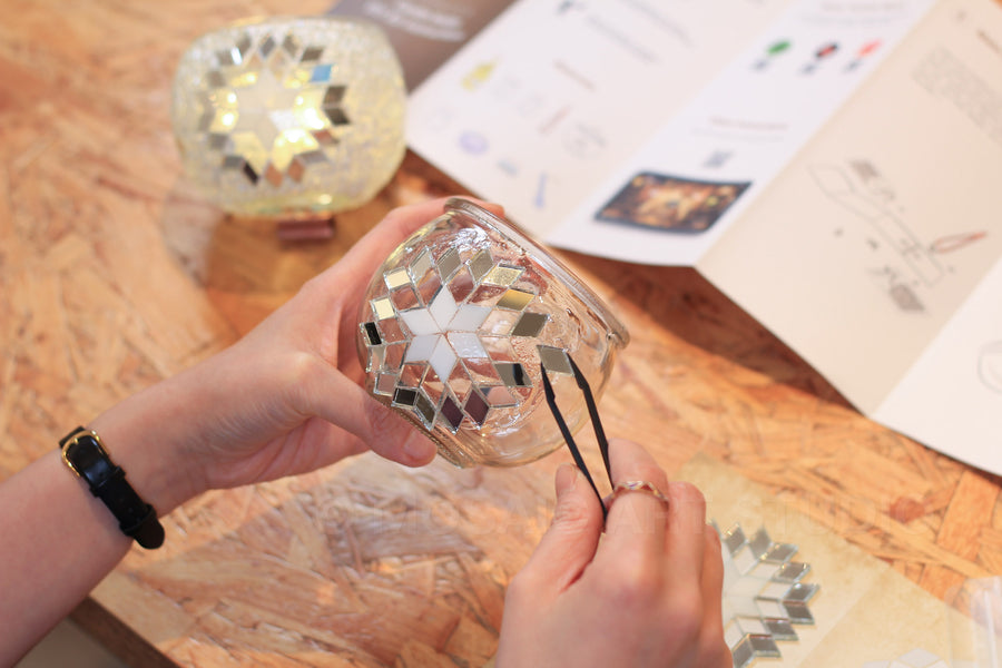 Mosaic Candle Holder DIY Kit 土耳其馬賽克燭台DIY材料包 - Mosaic Art Studio HK