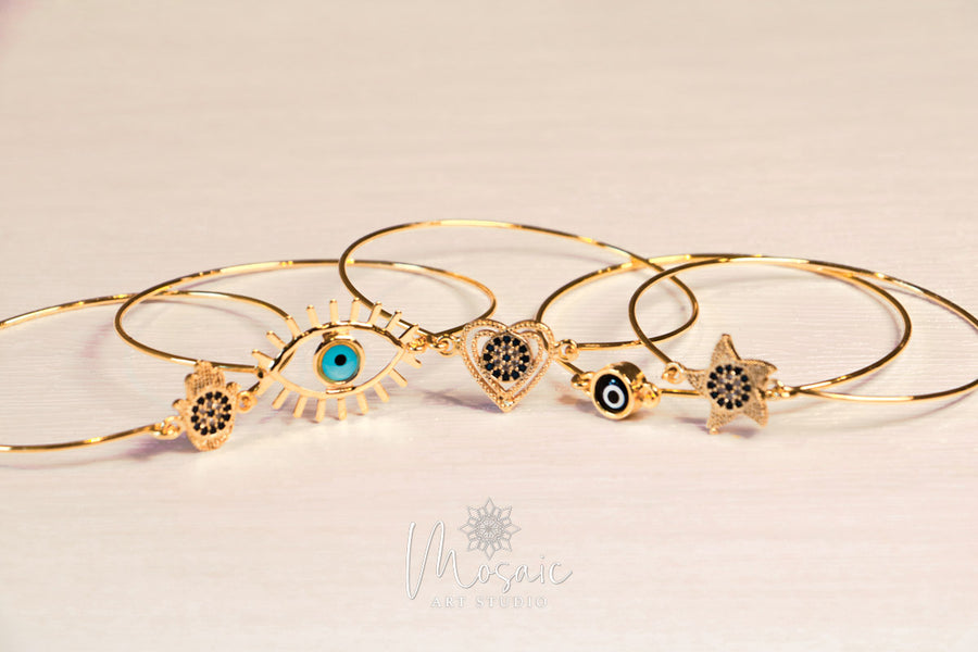 Gold Bangles - Mosaic Art Studio HK